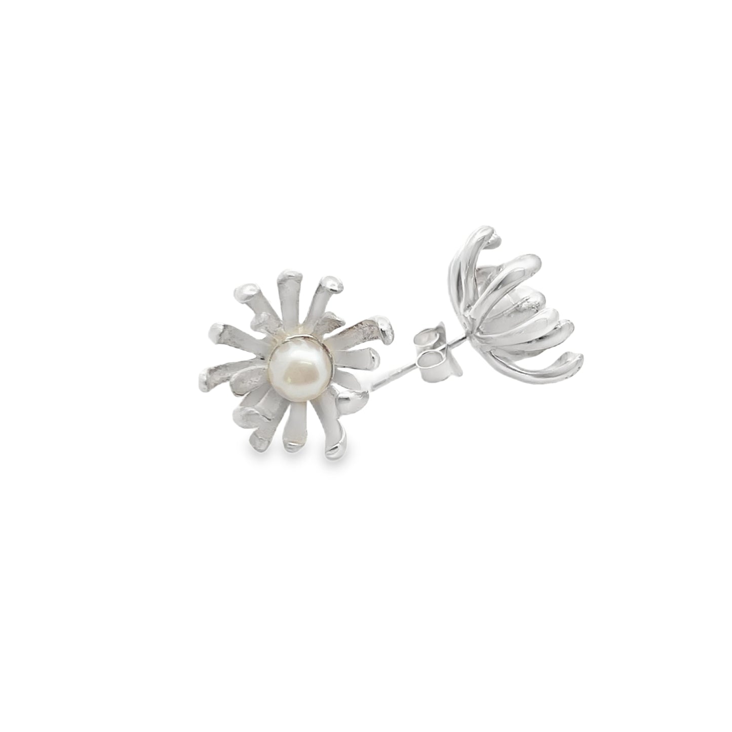 Pearl Flower Studs