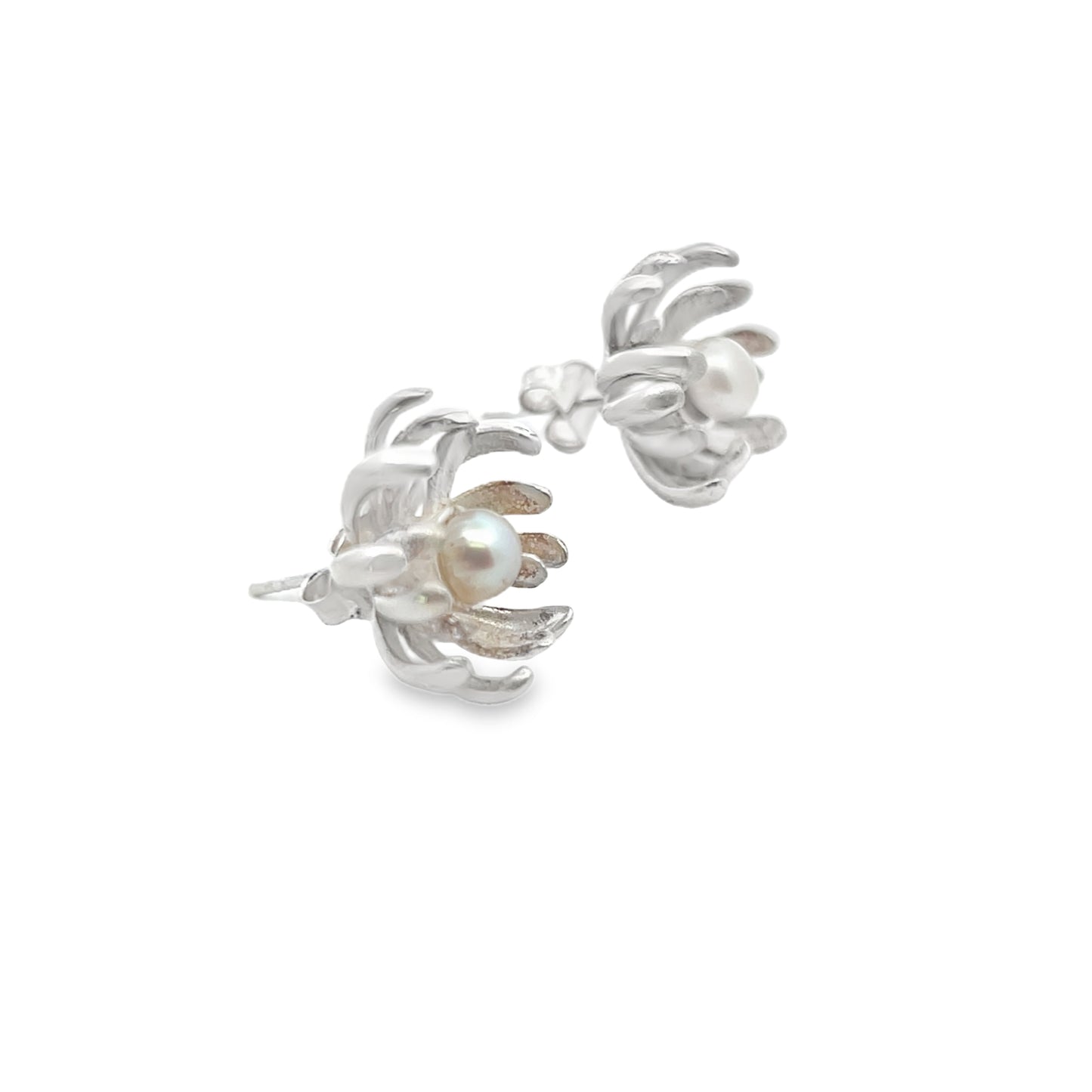 Pearl Flower Studs