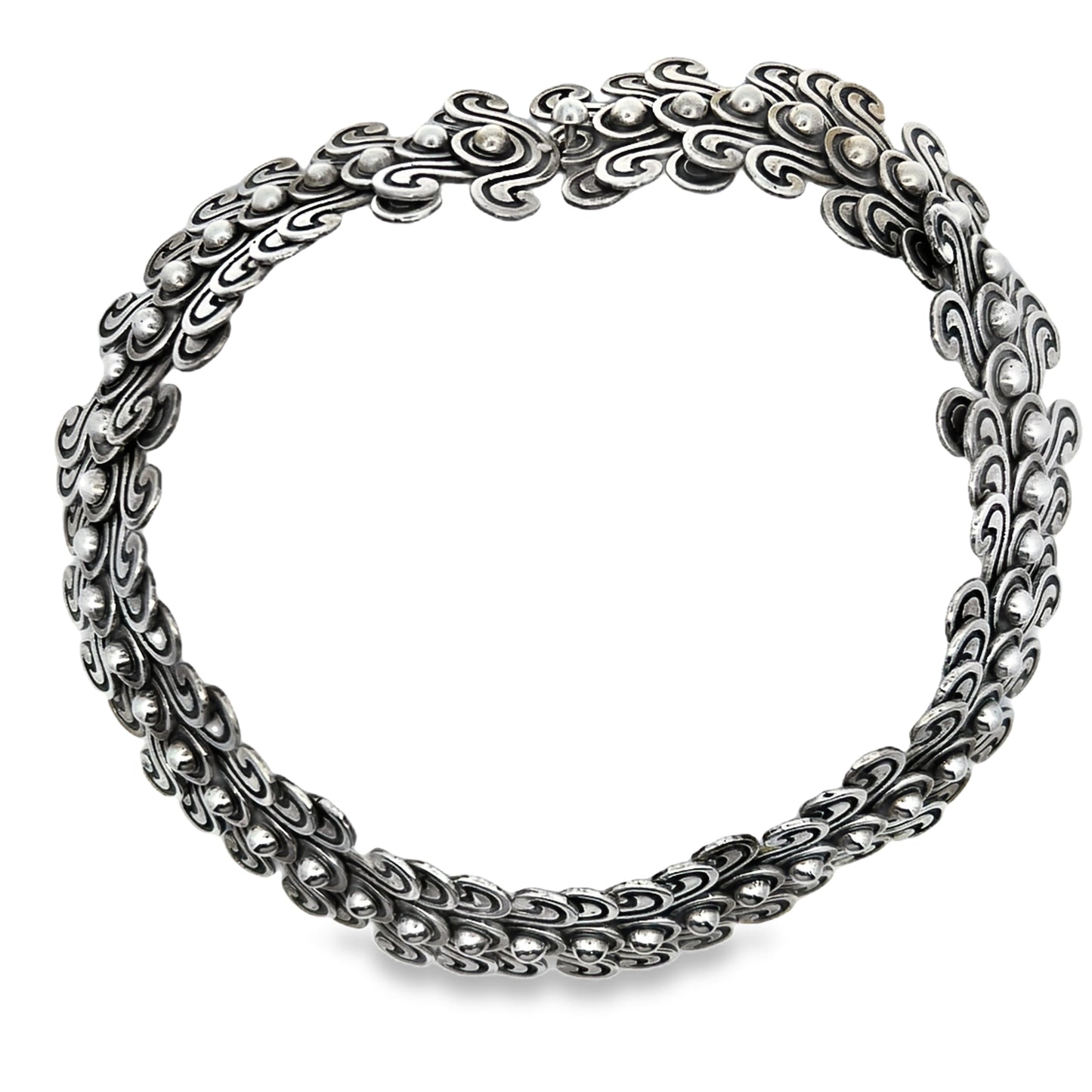 Silver Aztec Neck Choker