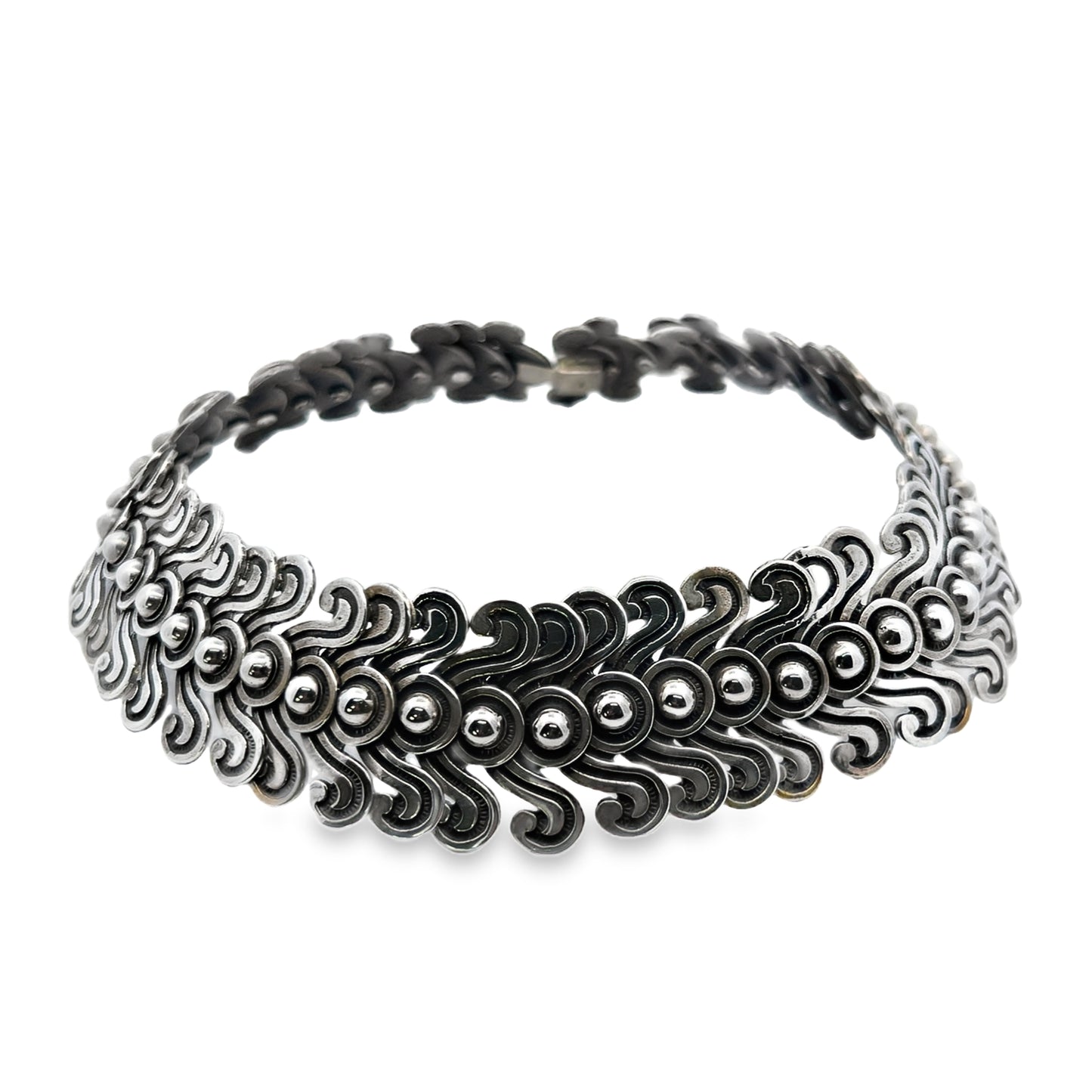 Silver Aztec Neck Choker