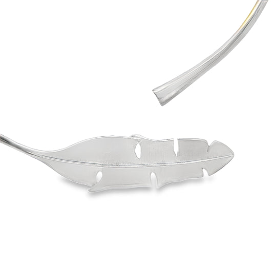Silver Feather Neck Cuff
