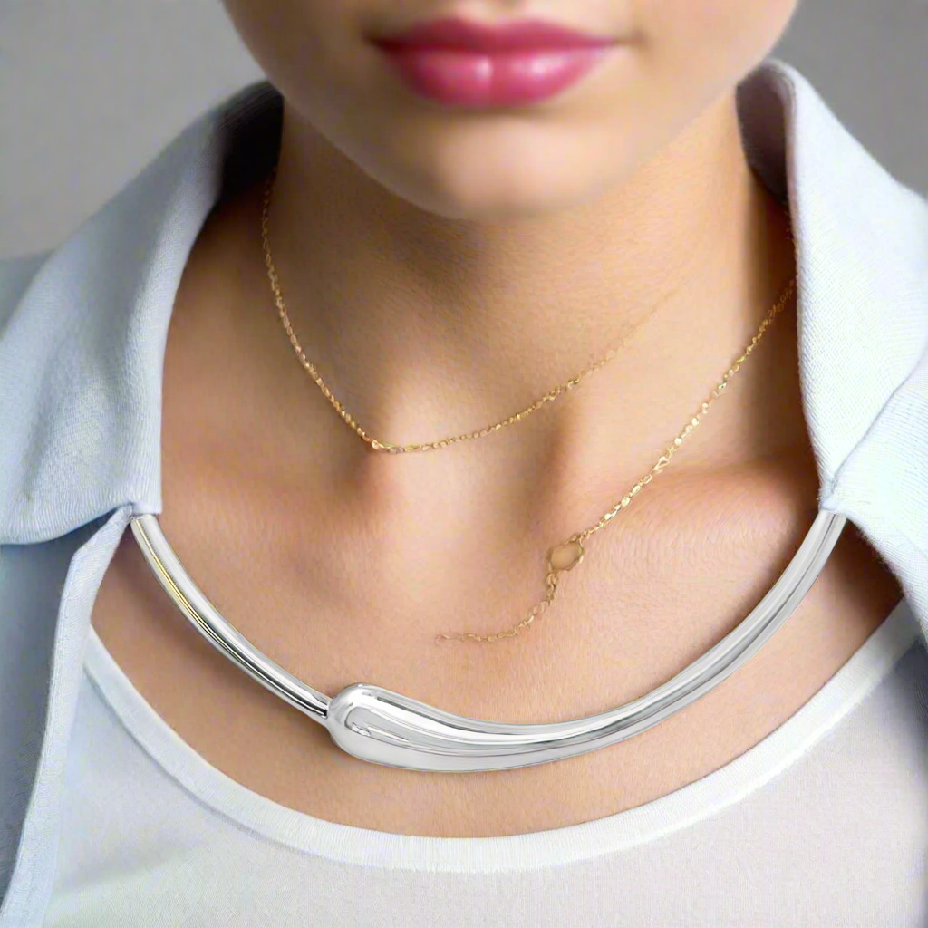 Silver Choker Necklace