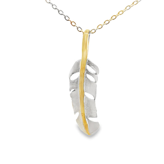 Silver Feather Necklace