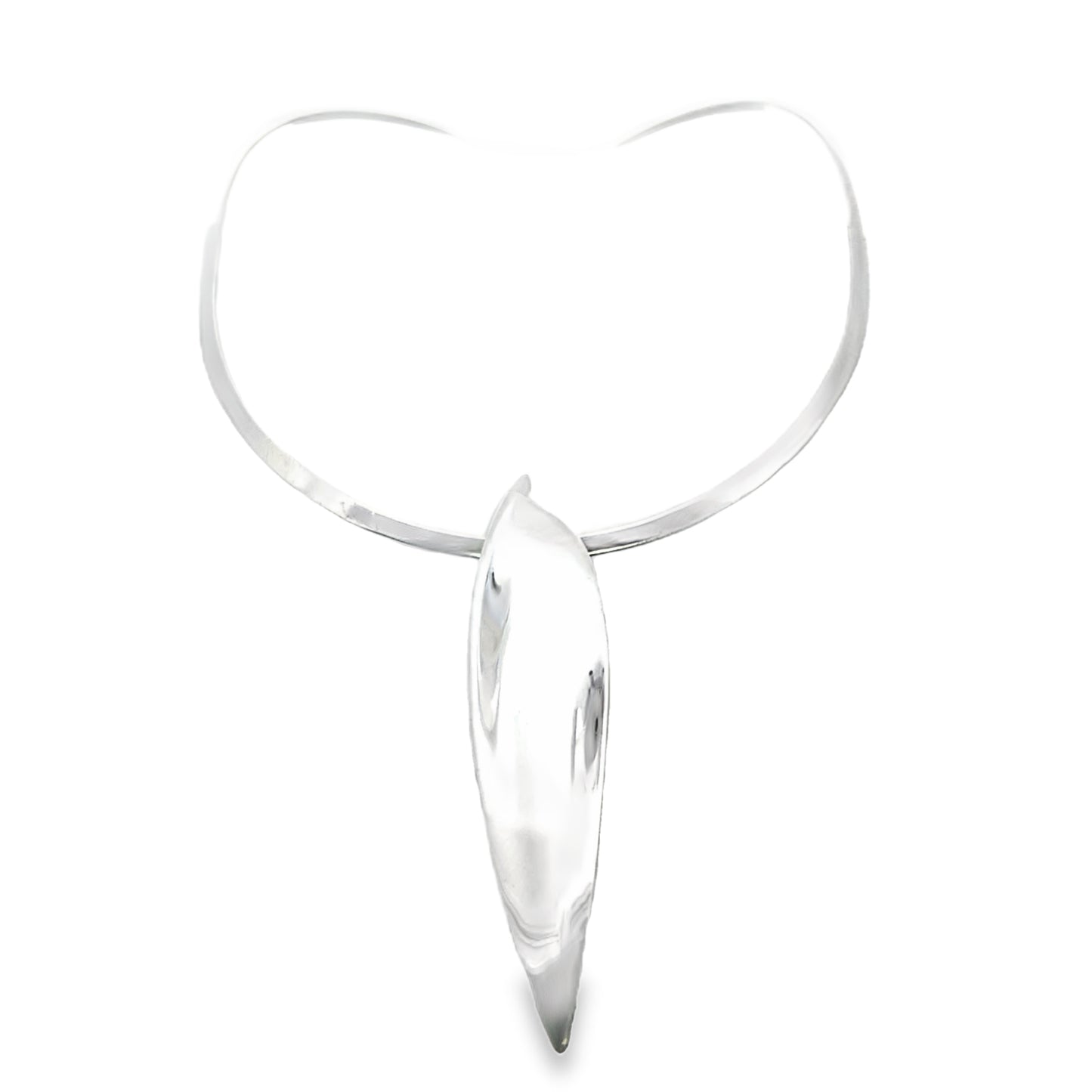 Elegant Silver Leaf Brooch