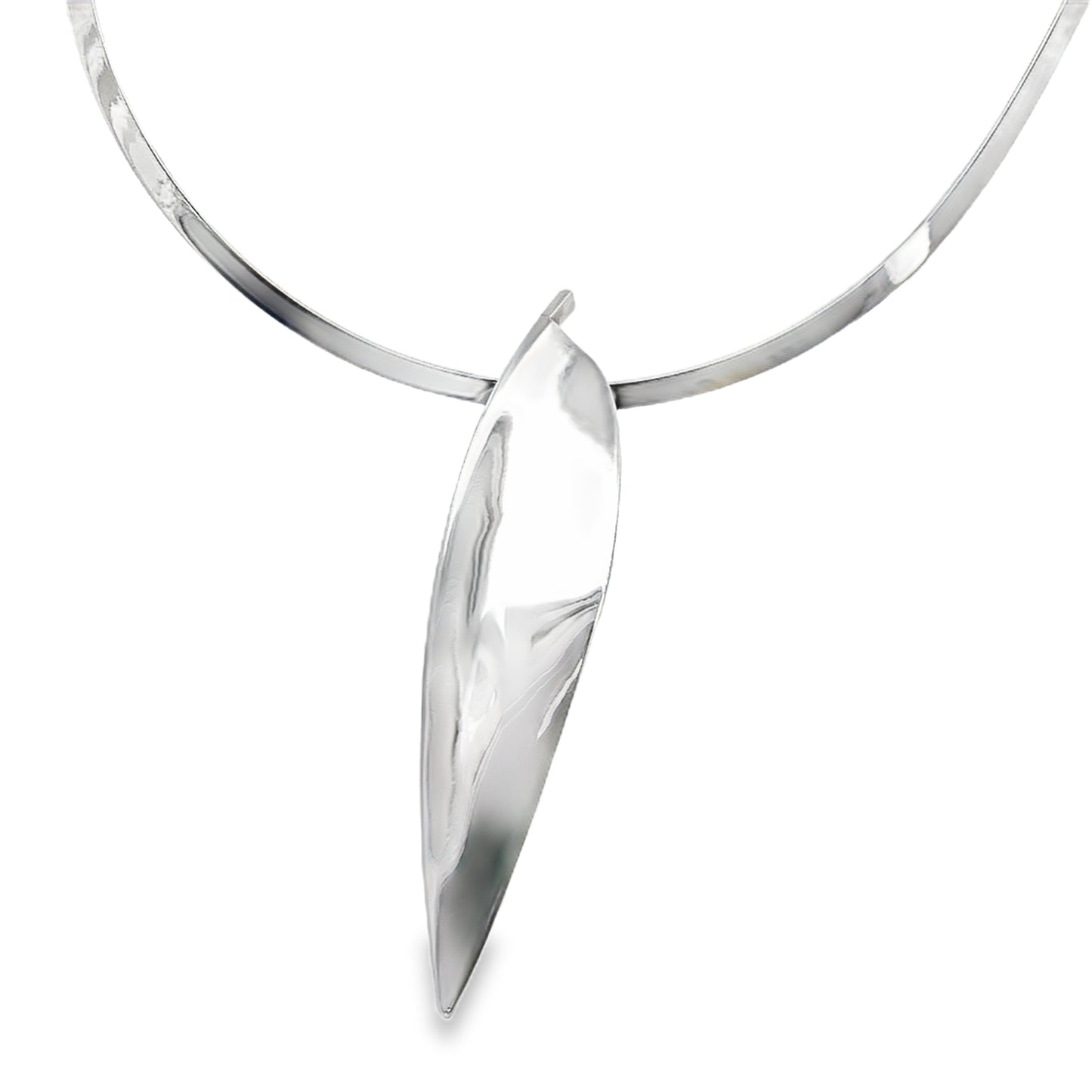 Elegant Silver Leaf Brooch