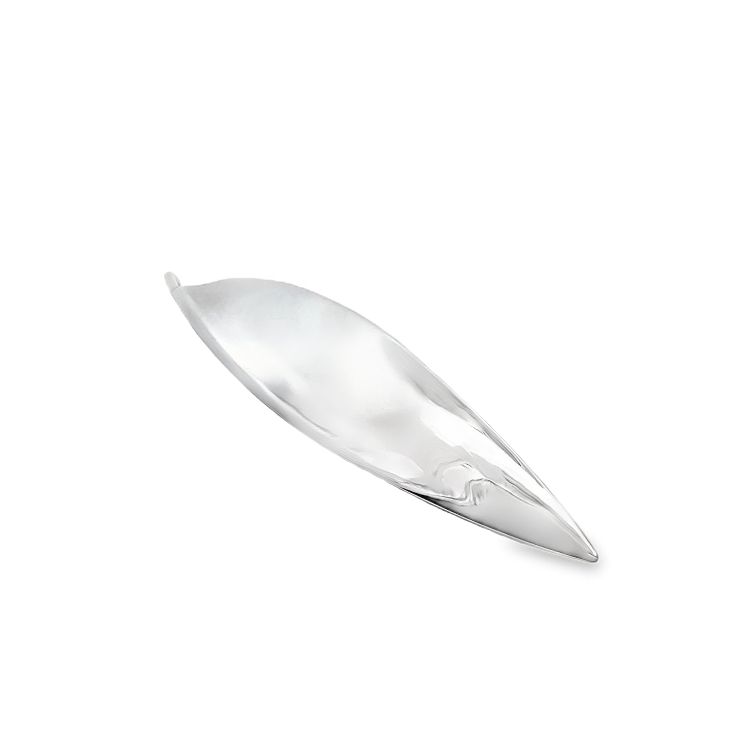 Elegant Silver Leaf Brooch