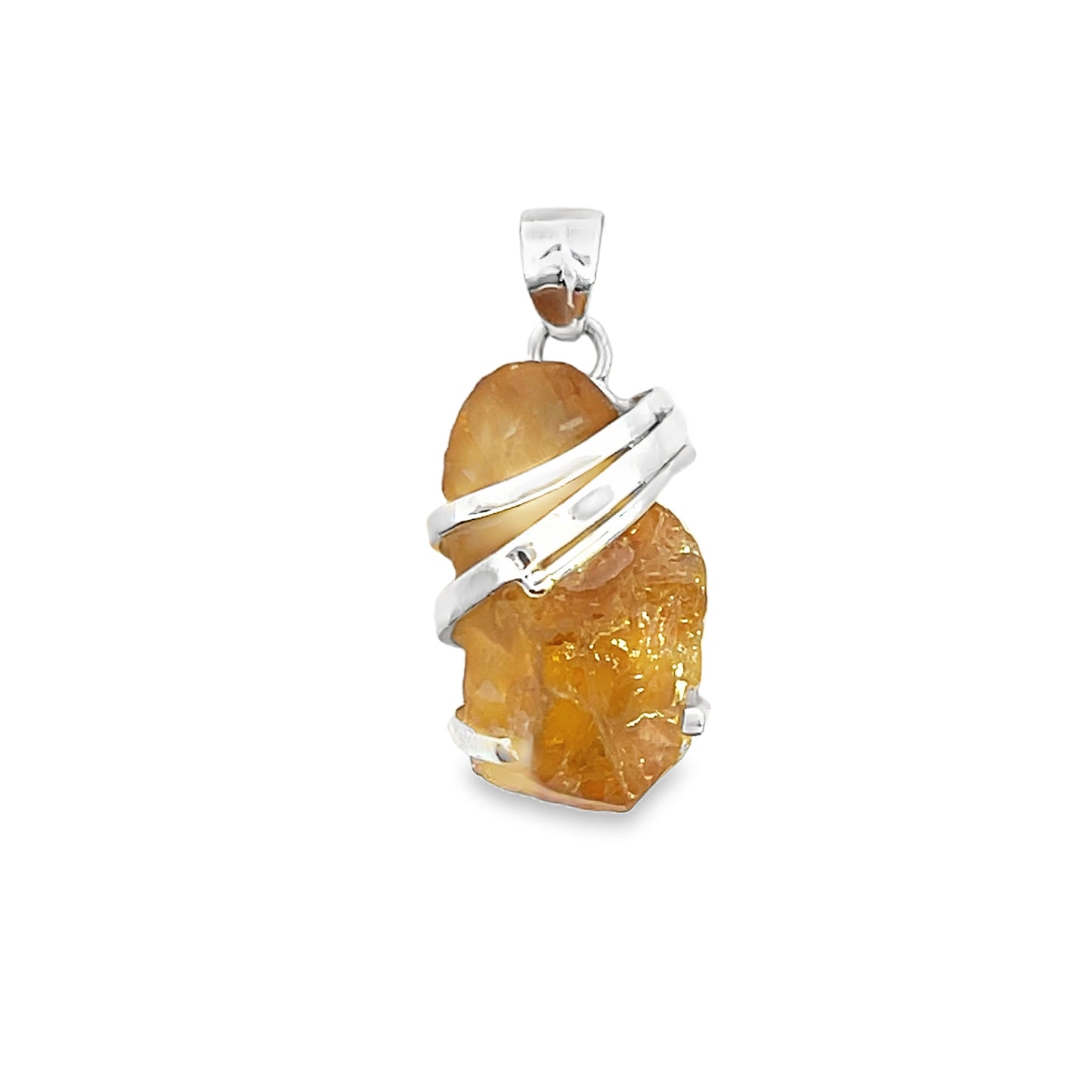 Silver Citrine Pendant.
