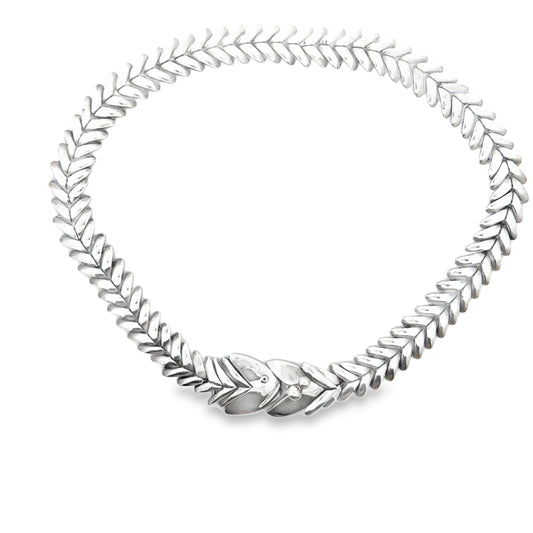 Silver Fish Inspired Necklace