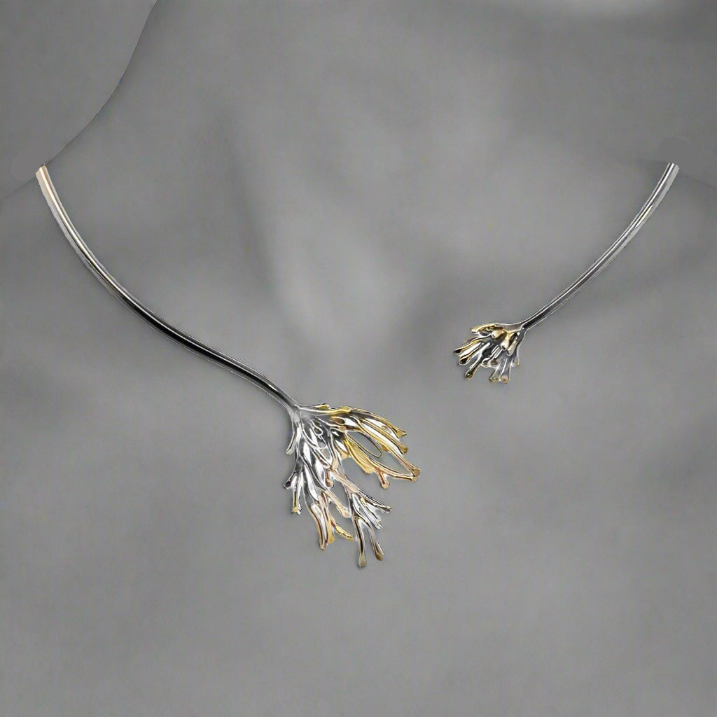 Silver Branch Neck Cuff