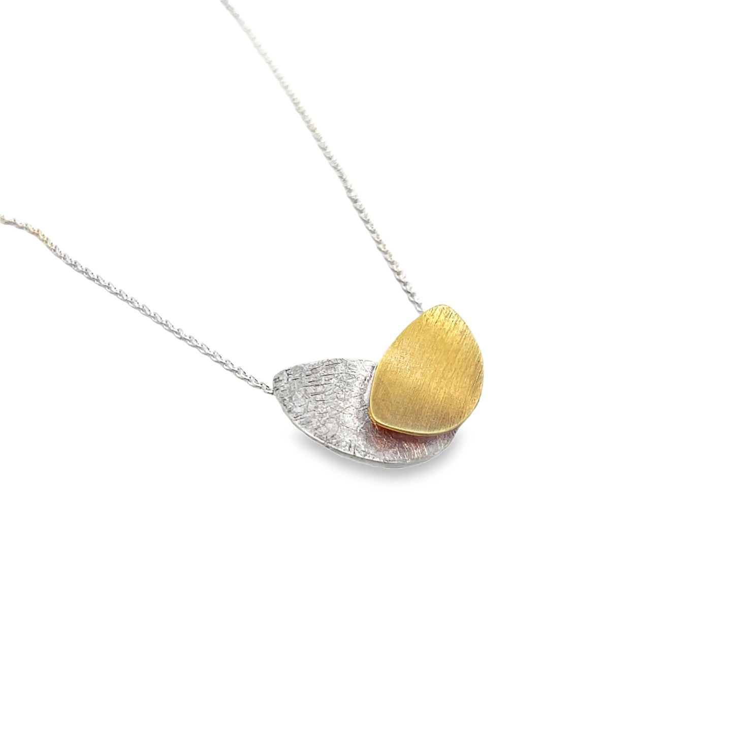 Two-Tone Leaf Pendant