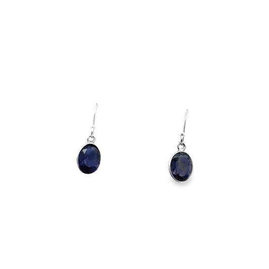 Silver Iolite Earring