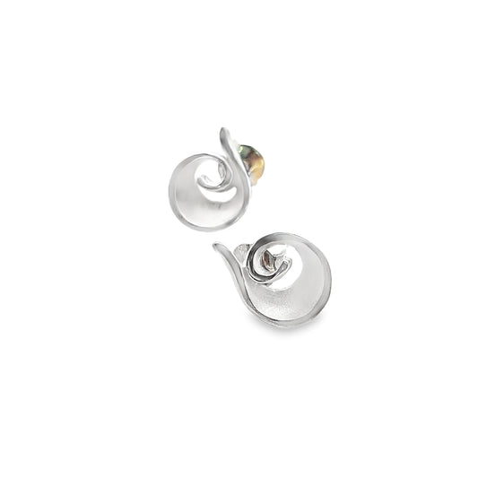 Silver Spiral Stud