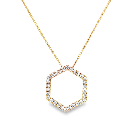 18ct Hexagonal Diamond Necklace