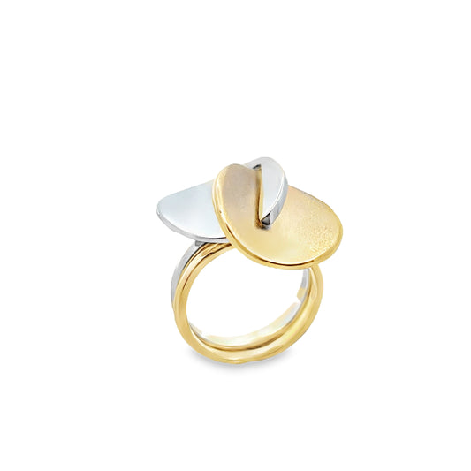 9ct Two Tone 2 Piece Ring