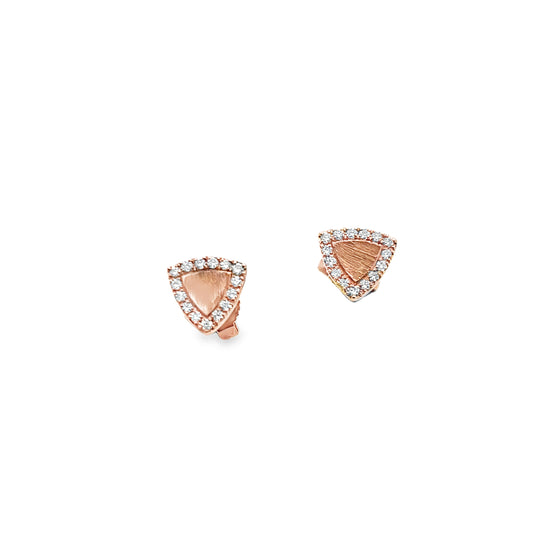 9ct Rose Gold Diamond Studs