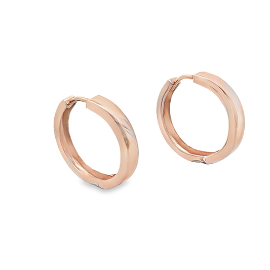 Sterling Silver Rose Gold Huggies