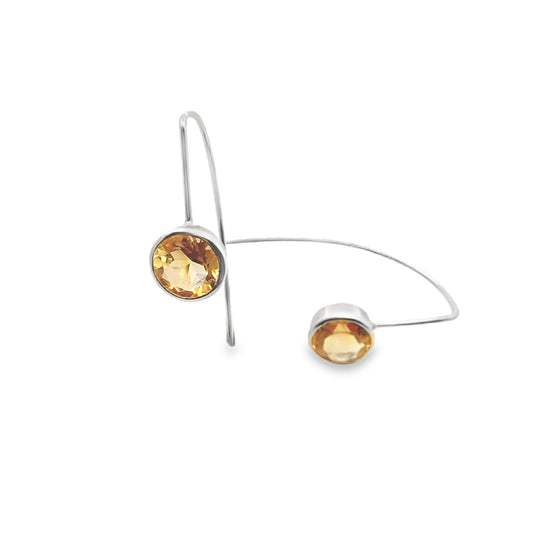 Silver Citrine Earrings