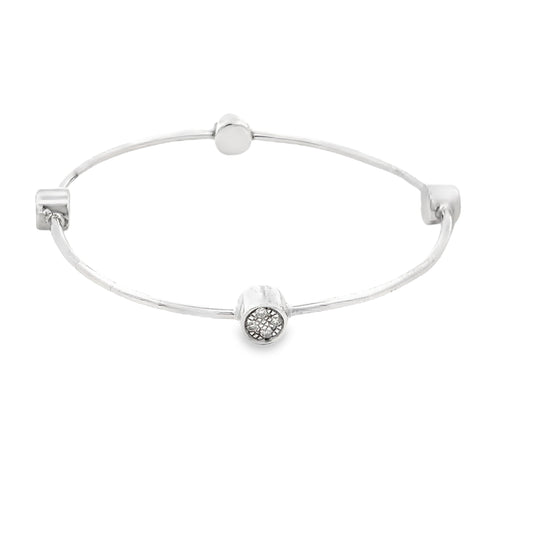 9ct Handmade Diamond Bangle