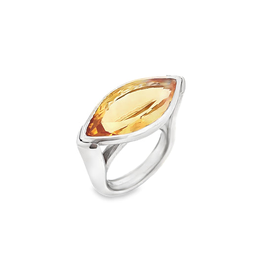 Silver Citrine Ring