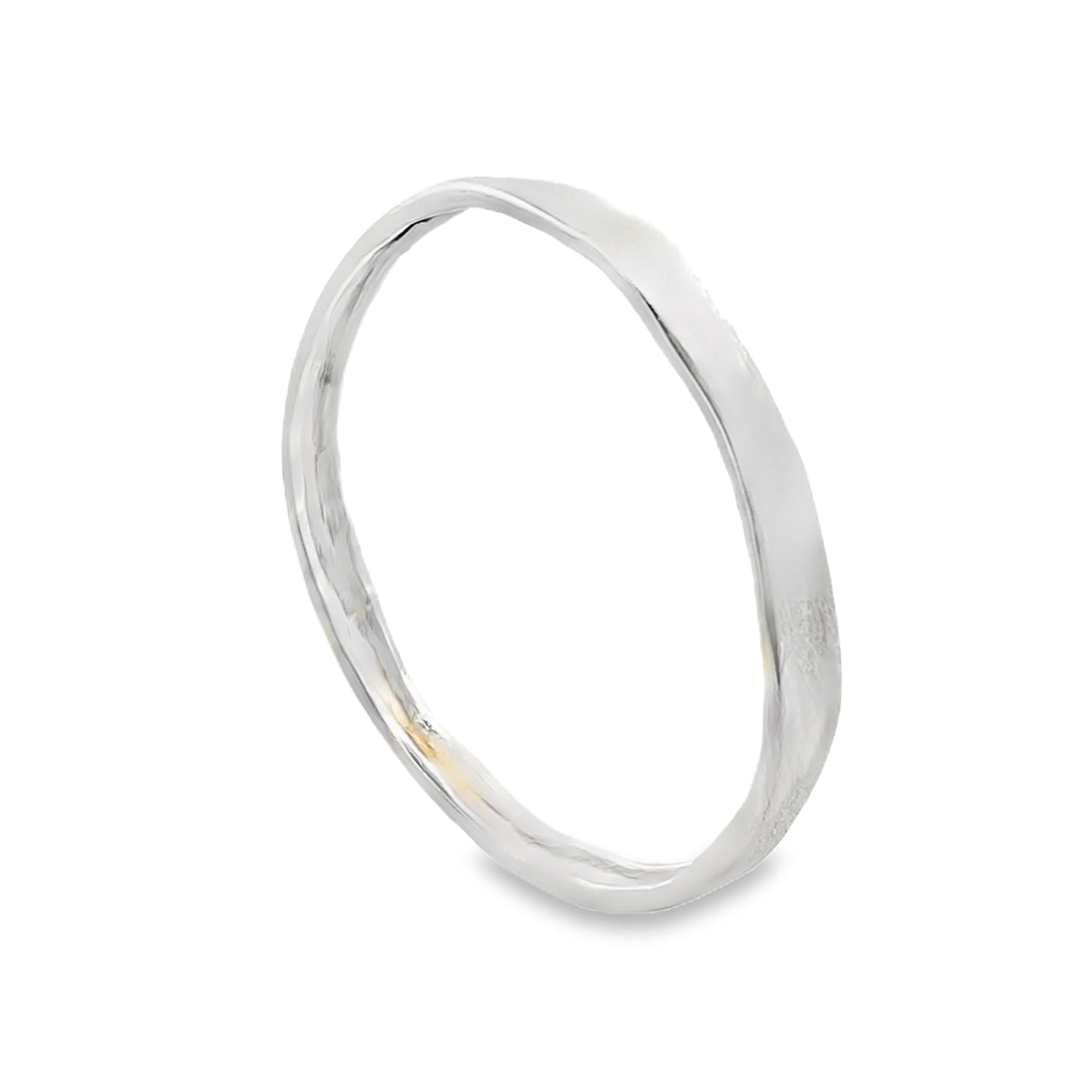Handcrafted Sterling Silver Hammered Bangle Bracelet
