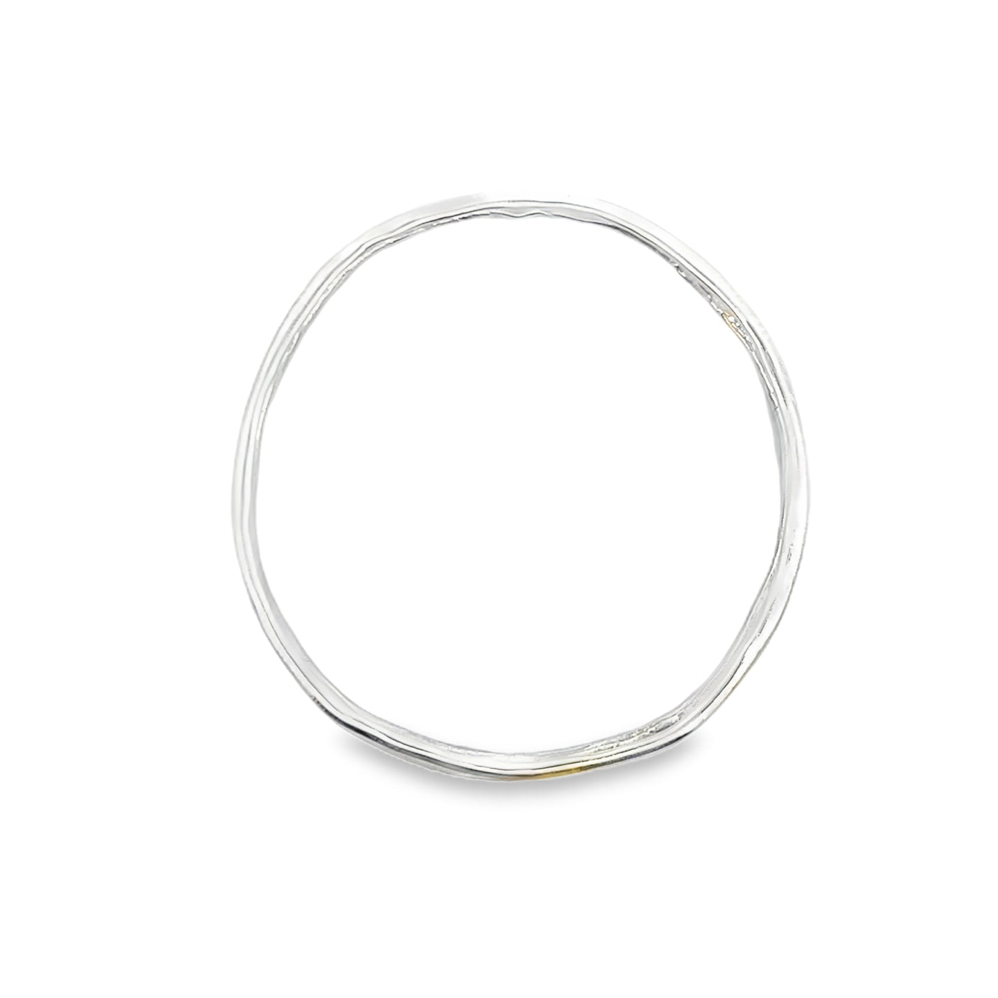 Handcrafted Sterling Silver Hammered Bangle Bracelet