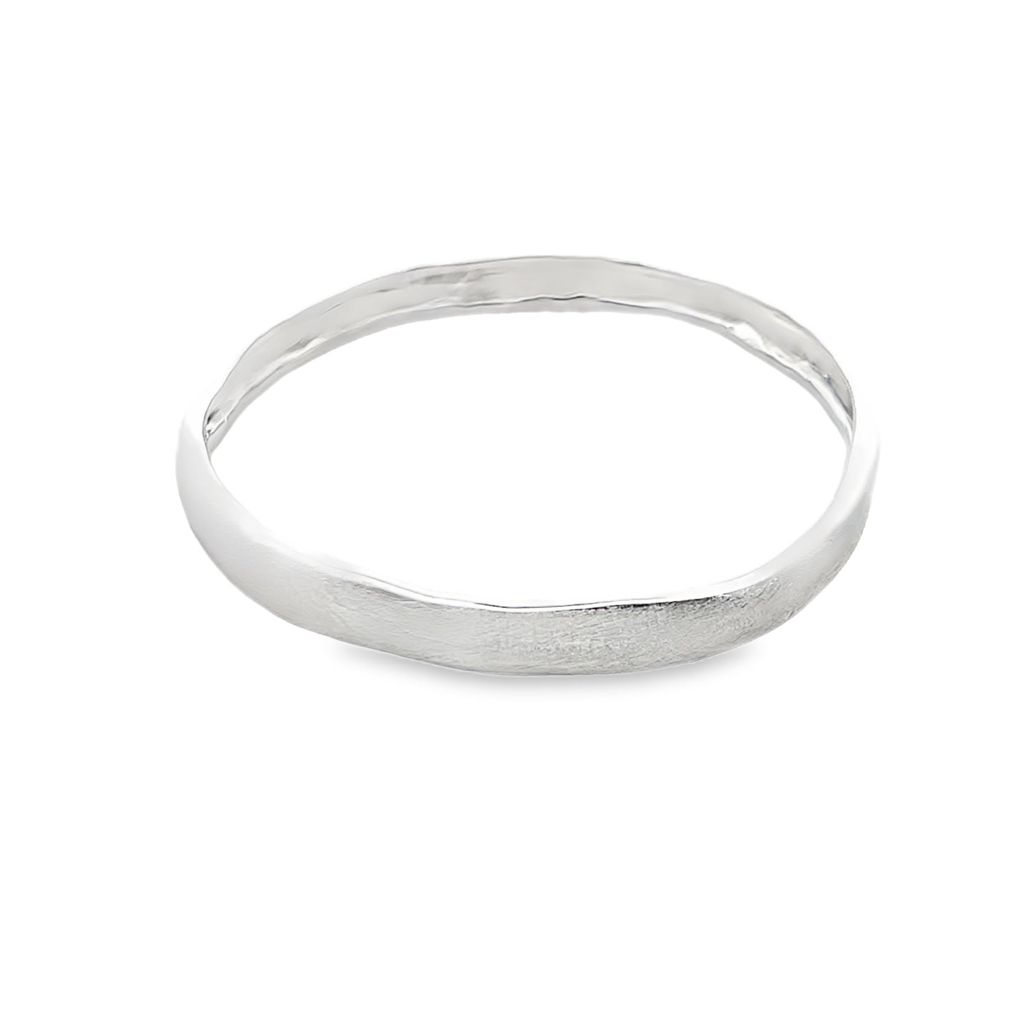 Handcrafted Sterling Silver Hammered Bangle Bracelet