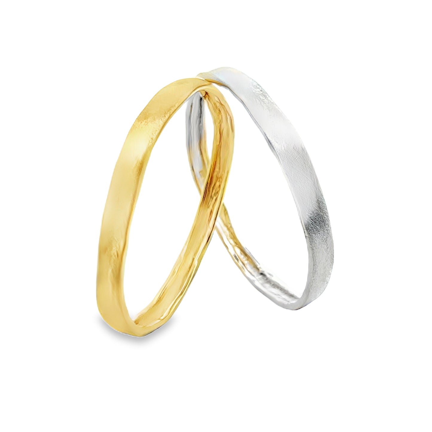 Textured Gold Bangle Set - Handcrafted Modern Jewelry