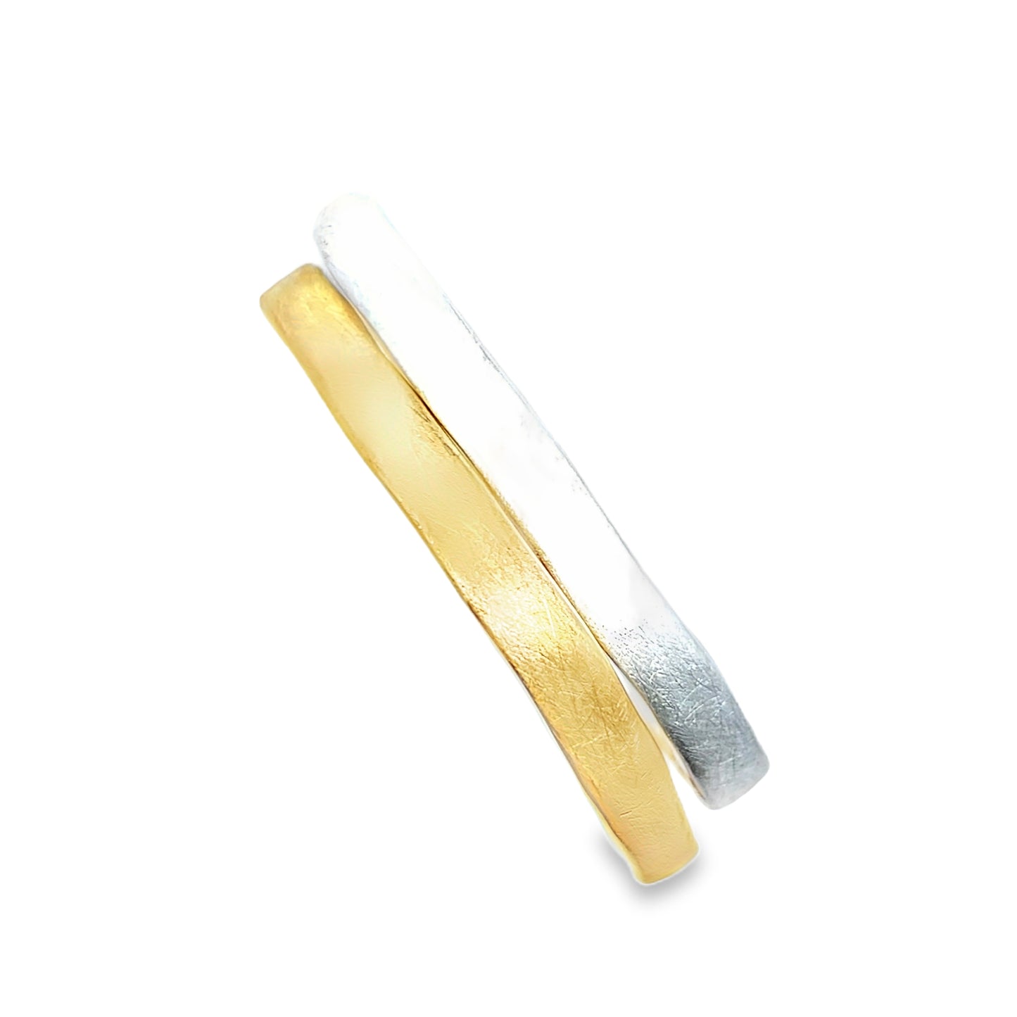 Textured Gold Bangle Set - Handcrafted Modern Jewelry