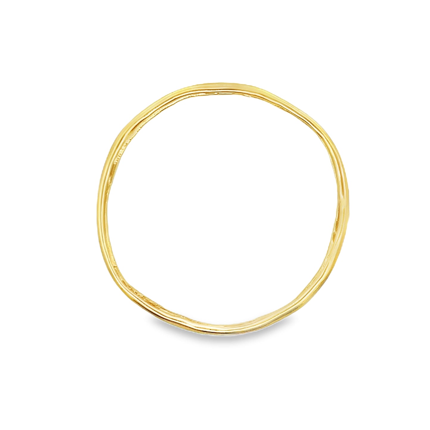 Textured Gold Bangle Set - Handcrafted Modern Jewelry