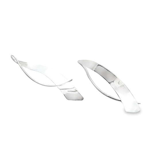 Contemporary Sterling Silver Dangle Earrings