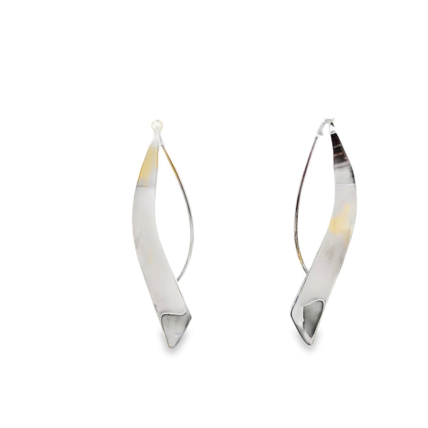 Contemporary Sterling Silver Dangle Earrings