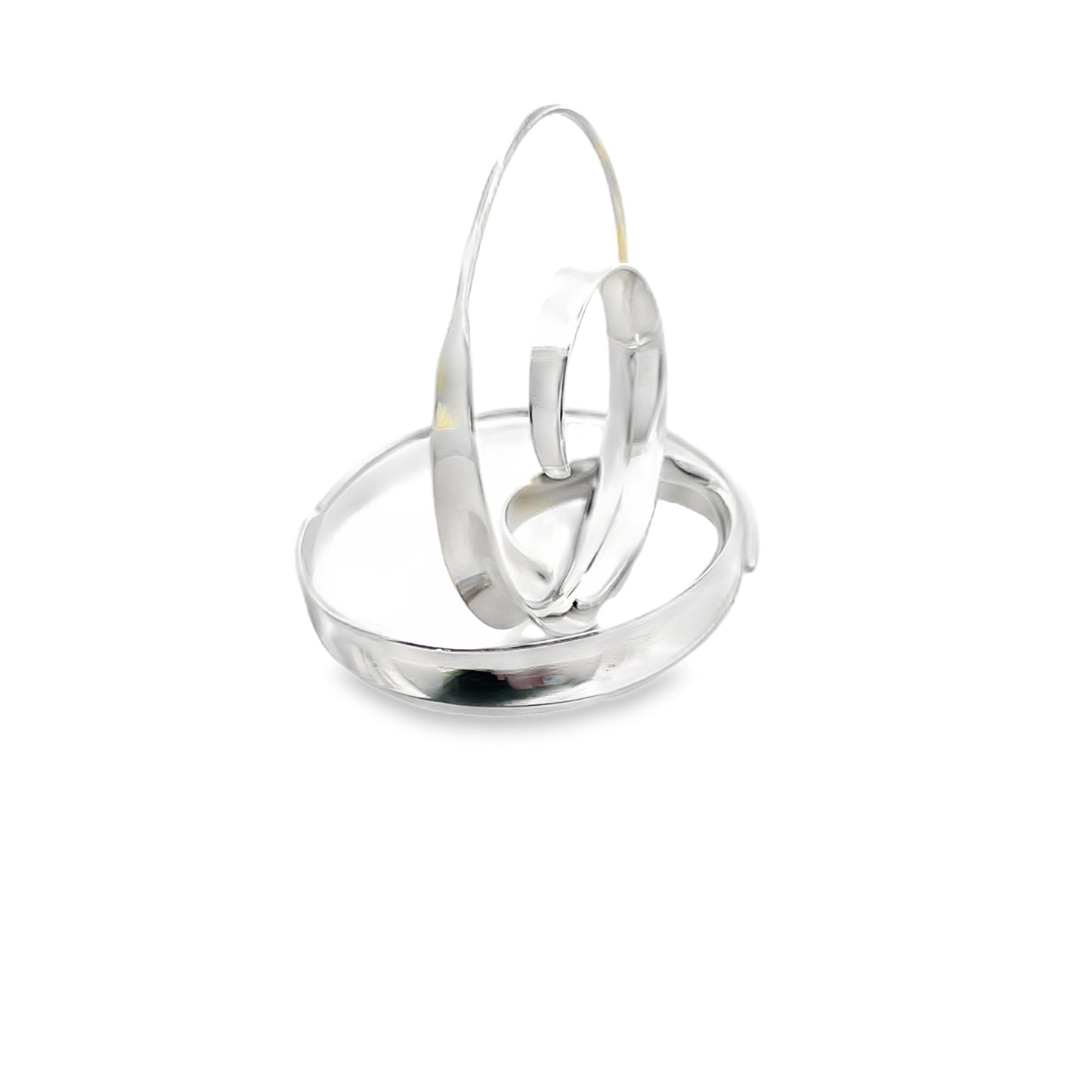 Sterling Silver Spiral Hoop Earrings - Modern Statement Jewelry