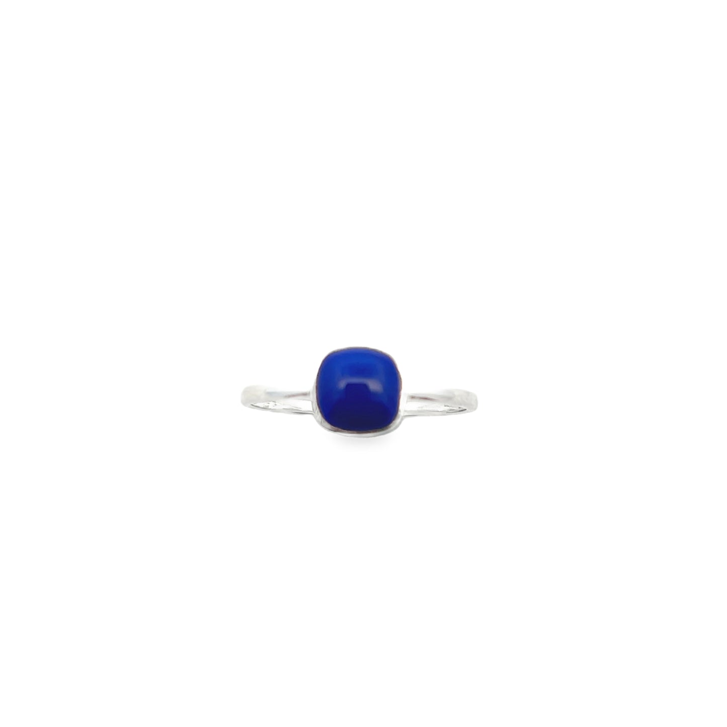 Square Cabochon Lapis Lazuli Statement Ring