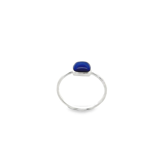 Square Cabochon Lapis Lazuli Statement Ring