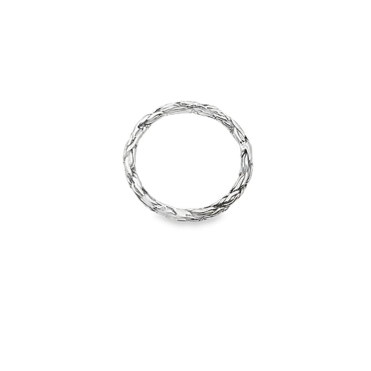 Silver Oxidised Rope Stacker Ring