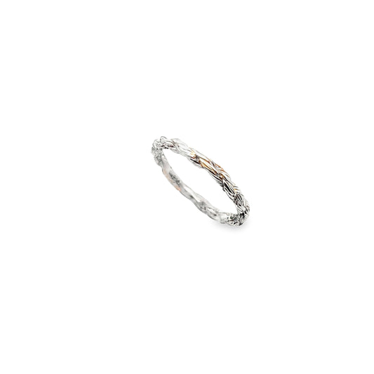 Silver Rope Stacker Ring