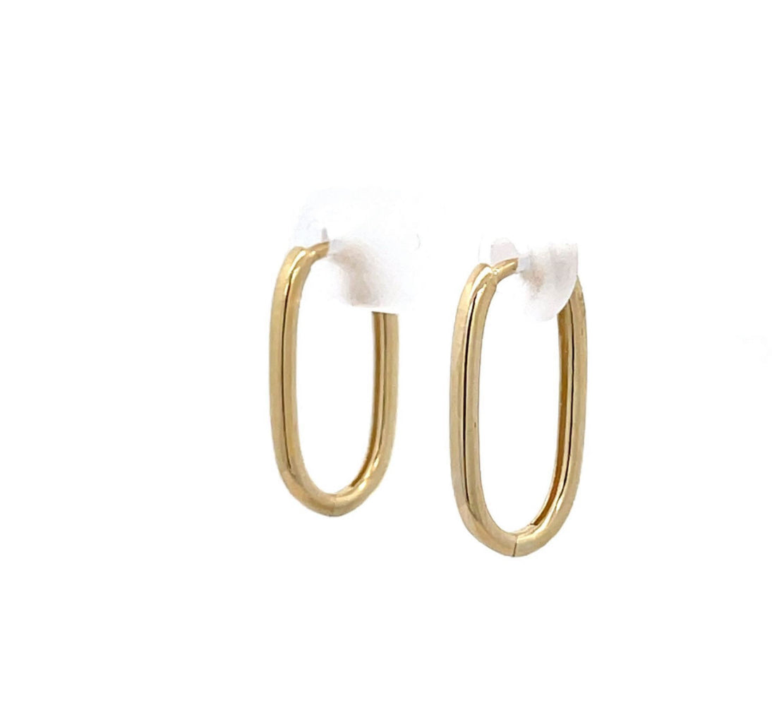 9ct Oblong Huggie