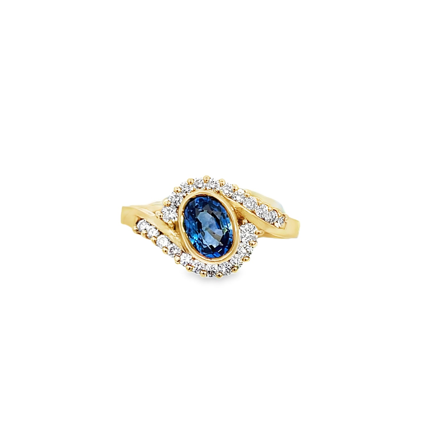 18ct Ceylon Sapphire and Diamond Ring