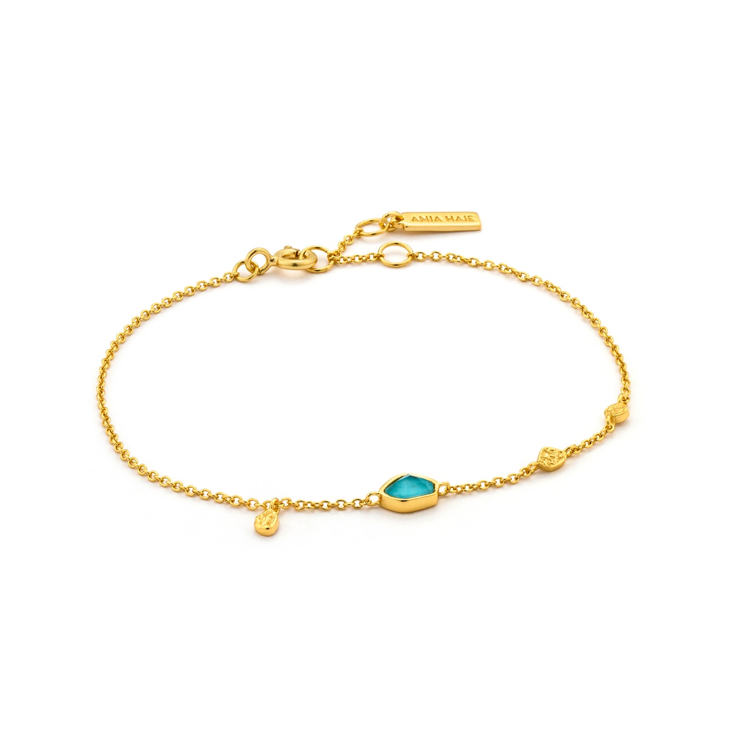 Ania Haie Turquoise Discs Bracelet - Gold
