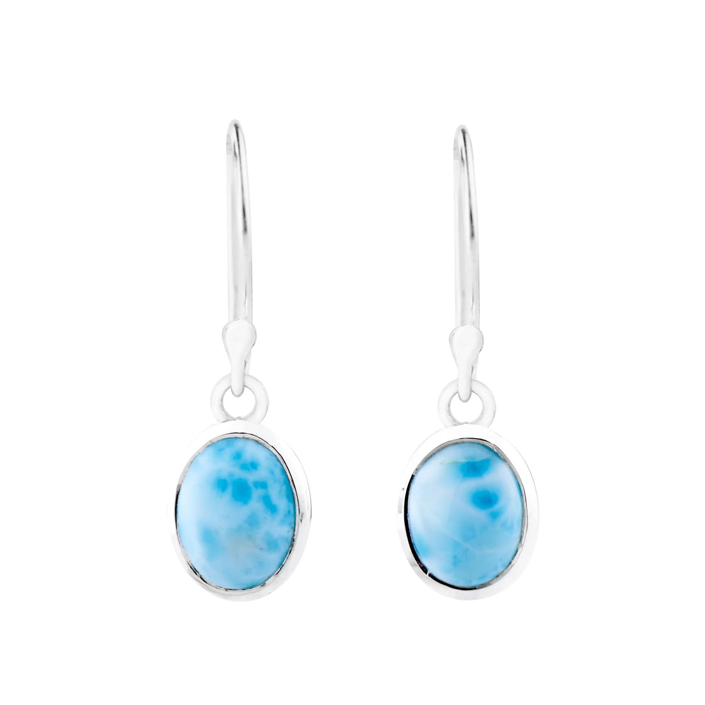 Silver Larimar Earrings