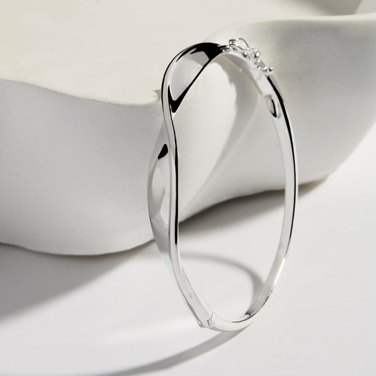 Silver Hinged Bangle