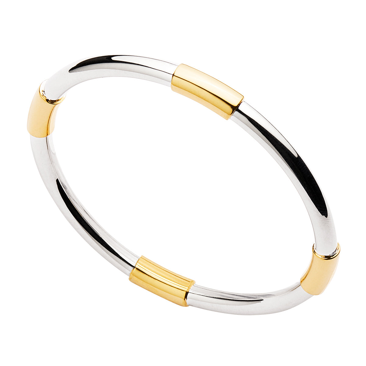 Sterling Silver Two Tone Bangle
