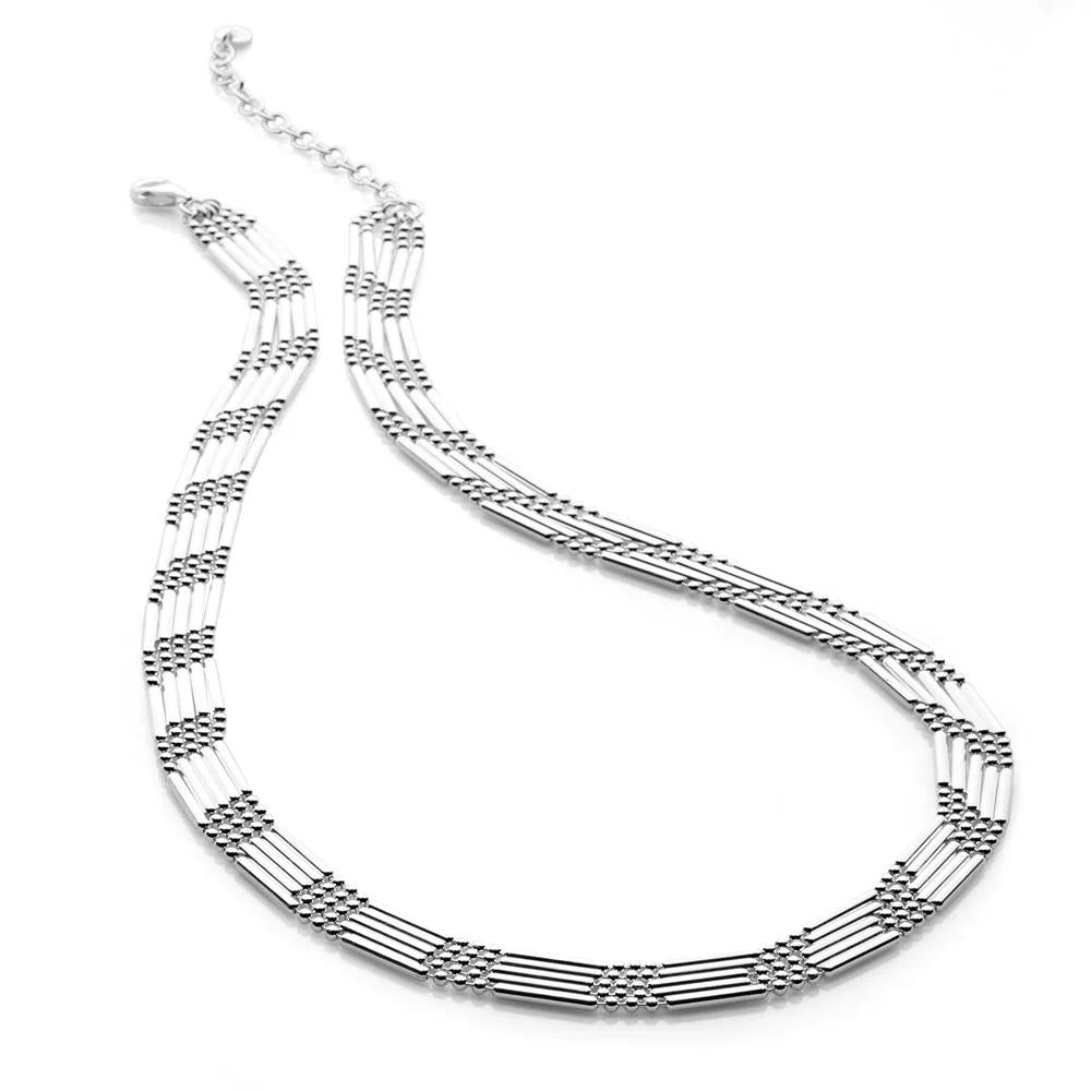 Silver Five Strand Necklace