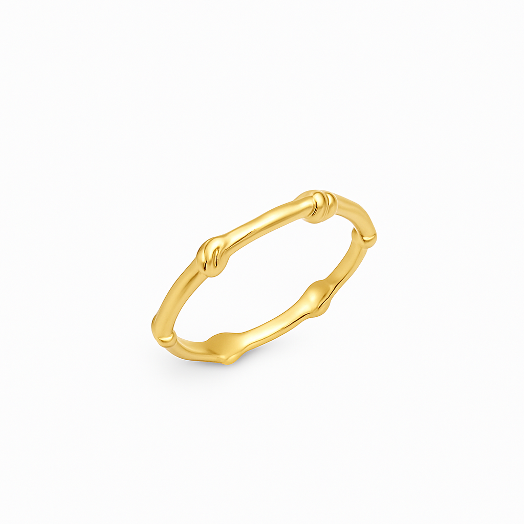 Gold Plated Rope Ring