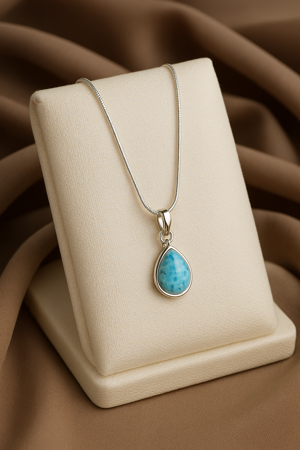 Tear Drop Larimar Pendant