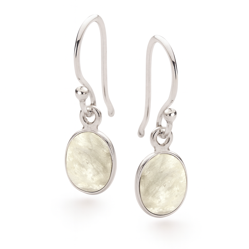Sterling Silver Moonstone Drop Earrings