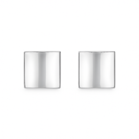 Silver Concave Studs