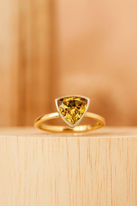 9ct Golden Beryll Ring