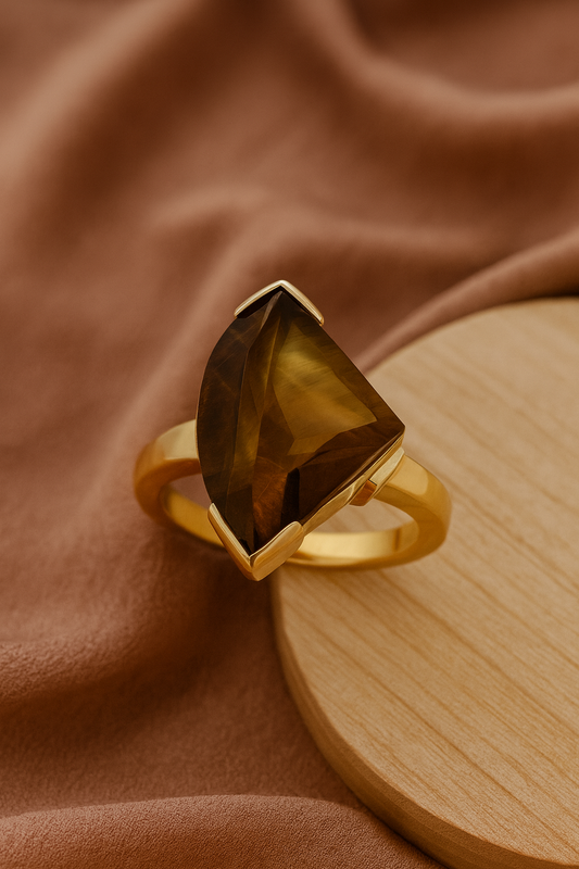 9ct Cognac Quartz Ring
