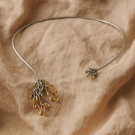 Silver Branch Neck Cuff
